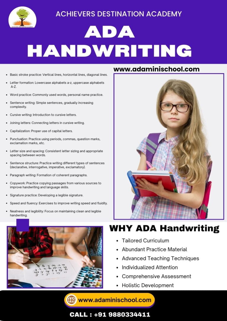 ADA Handwriting Syllabus