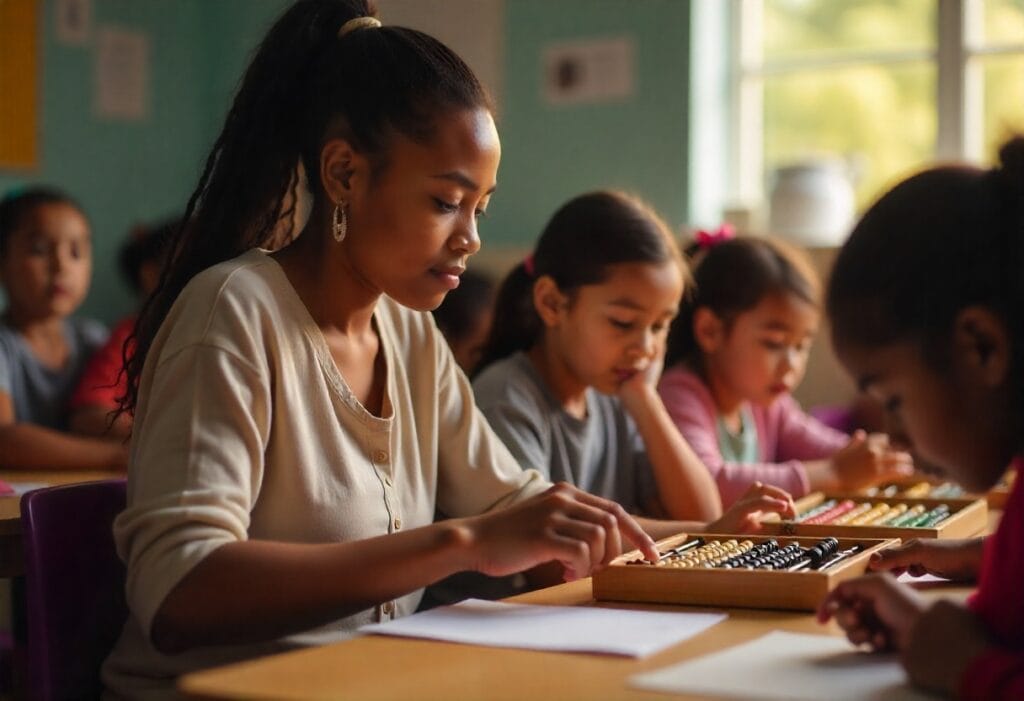 Children learning Abacus at ADA classes – Best Abacus Franchise in India with low investment and high ROI.