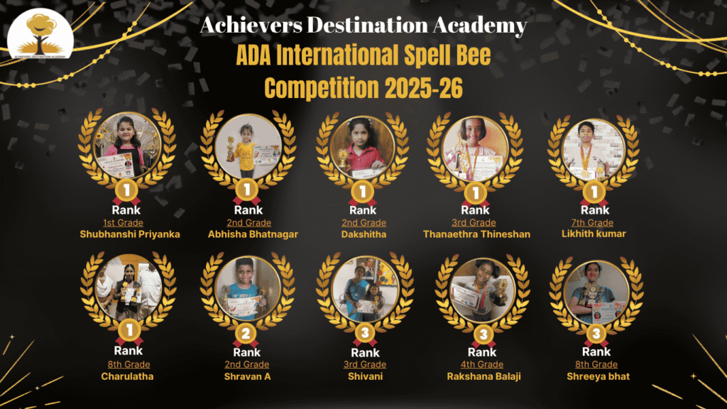 ADA International Spell Bee Competition 2025-26 Winners