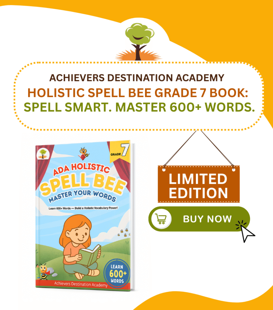 ADA Holistic Spell Bee – Grade 7 Course Book
