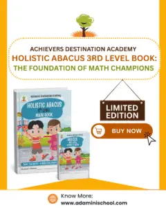 ADA Holistic Abacus Level 3 Main and Activity Book for multi-digit calculations and improved concentration