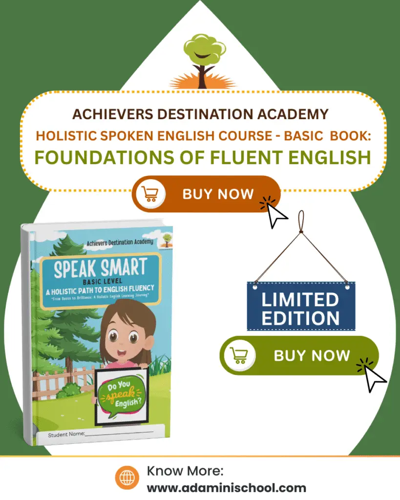 ADA Holistic Spoken English Book for improving fluency, pronunciation, and communication skills